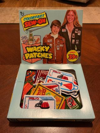 1974 Topps Wacky Patches Wax Box With 24 Patches And Sleeve