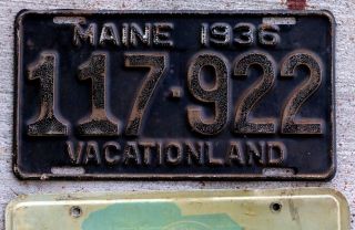 1936 Maine License Plate