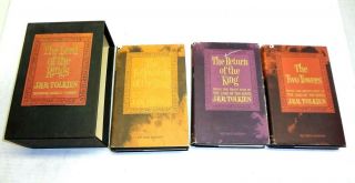 1965 Lord Of The Rings Tolkien Hardcover Box Set 2nd Edition Maps In Slipcase