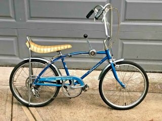 1966 Schwinn Sting Ray Fastback 5 Speed Stik Shift Sky Blue Muscle Bike