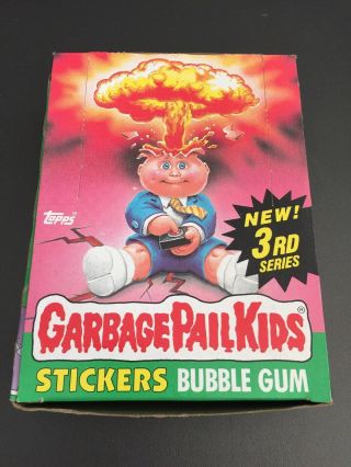 1986 Garbage Pail Kids Series 3 Full Box 48 Packs - Vintage Topps Os 3