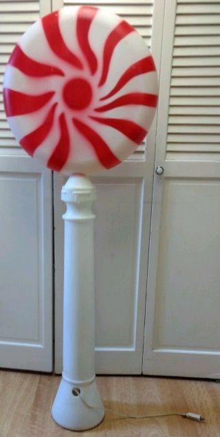 Giant Red Peppermint Swirl Lollipop Blow Mold - 52 
