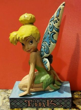 Disney Showcase & Jim Shore Figurine Of Kneeling Tinkerbell The Tink