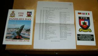 Ttte 1994 Raf Cottesmore Families Day Programme 18th June 1994 Tornado,  Leaflet