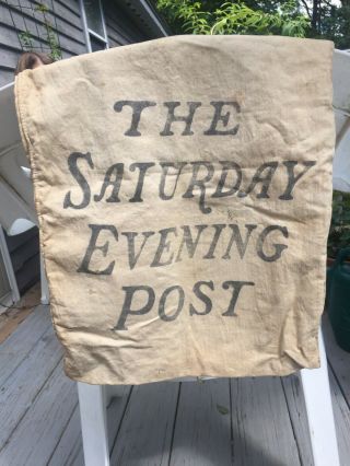 Vintage Cloth Saturday Evening Post Carrier’s Bag 2 - Sided