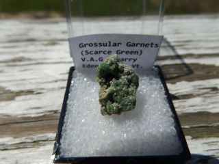 Emerald Green Grossular Garnets Eden Mills,  Lowell,  Vt.