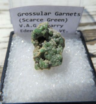Emerald Green Grossular Garnets Eden Mills,  Lowell,  Vt. 2