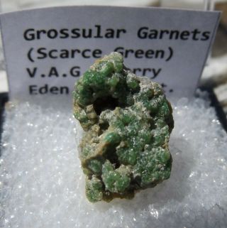Emerald Green Grossular Garnets Eden Mills,  Lowell,  Vt. 3