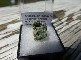 Emerald Green Grossular Garnets Eden Mills,  Lowell,  Vt. 4