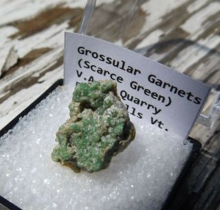 Emerald Green Grossular Garnets Eden Mills,  Lowell,  Vt. 6