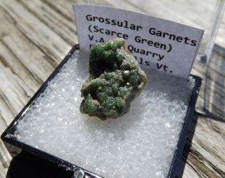 Emerald Green Grossular Garnets Eden Mills,  Lowell,  Vt. 7