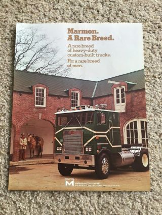 1980s Marmon Heavy - Duty Trucks,  Sales Sheet.