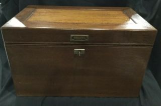 Antique Large Table Top Porcelain Humidor W/ Lock G5
