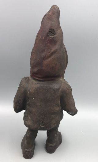 Vintage Antique Cast Iron Gnome 13 1/2 