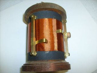 Antique Crystal Radio Detector Stand Vintage Round,  Unknown Maker 3