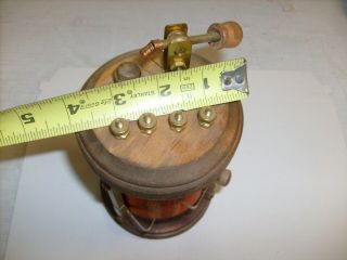 Antique Crystal Radio Detector Stand Vintage Round,  Unknown Maker 5