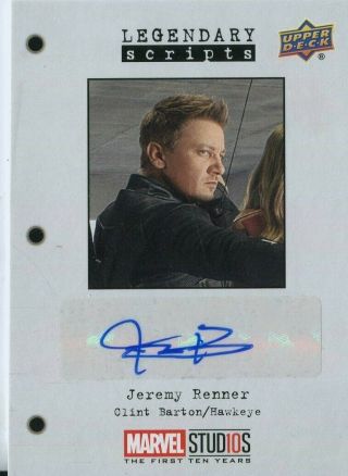 Marvel The First Ten (10) Years Autograph Ls - Jr Jeremy Renner