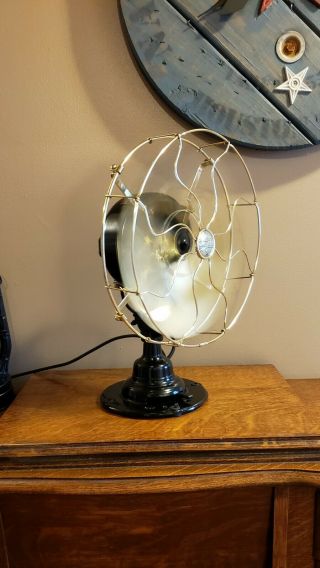 Antique Emerson Brass 6 Blade Cage 3 Speed Electric Fan Type 21666 4