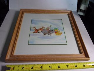 Disney Winnie The Pooh Fun On Ice Framed Print