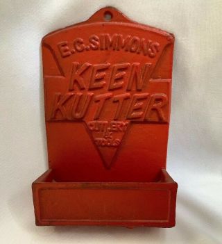 Vintage Cast Iron Ec Simmons Keen Kutter Match Holder