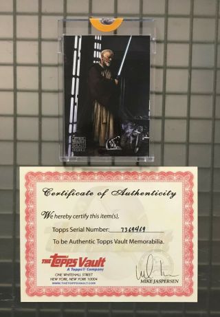 2009 Star Wars Galaxy 1/1 Series 4 Proof Card Ben Kenobi W/ Topps Vault