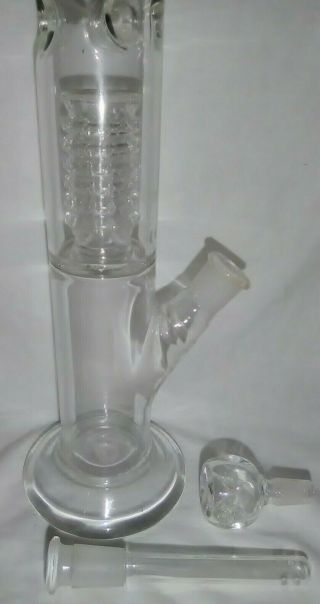 Vintage Graffix Glass Bong Water Pipe Old Stock before they closed 17 inch 5