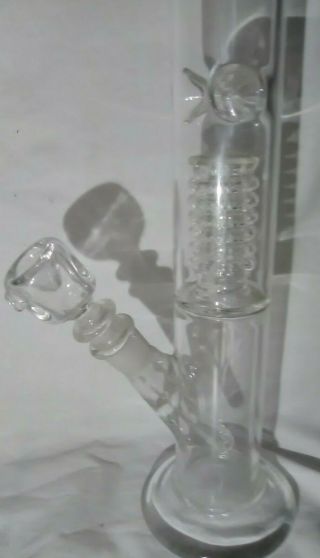 Vintage Graffix Glass Bong Water Pipe Old Stock before they closed 17 inch 7
