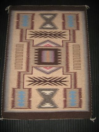 c1975 NAVAJO BURNTWATER WOOL RUG BLANKET Native American Indian NO R.  &.  99c EXC 12