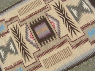C1975 Navajo Burntwater Wool Rug Blanket Native American Indian No R.  &.  99c Exc