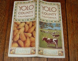 Rare C.  1915 Yolo County California Souvenir Farming Travel Settlers Brochure