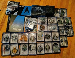 Eaglemoss Star Trek; 17 - 40,  96,  Future Enterprise,  Borg Cube,  Klingon D4,  Plaque