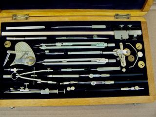 Rare E.  O.  Richter & CO Drafting Tool Instrument Compass Set with Dotted Line Pen 2