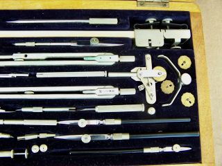 Rare E.  O.  Richter & CO Drafting Tool Instrument Compass Set with Dotted Line Pen 3