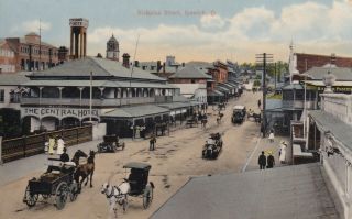 Vintage Postcard Nicholas St Ipswich 1900s Queensland