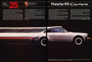 1983 1984 Porsche 911 Carrera 2 - Page Advertisement Print Art Car Ad D54