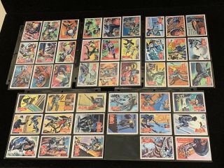 Topps 1966 Red Bat Batman Trading Cards,  Complete Set 44/44,  Puzzle