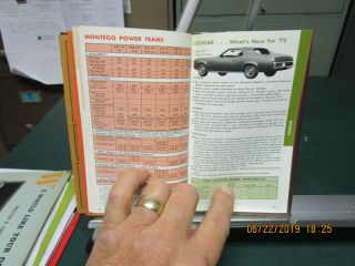 1972 LINCOLN - MERCURY POCKET FACTS BOOK (LIKE SALESMANS DATA BOOK) 5