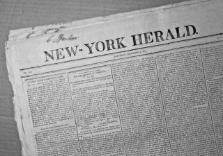 34) N.  Y.  Herald Newspapers 1813 - 14 War Of 1812 / Lake Ontario / Naval Warfare