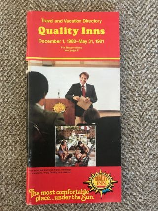 Vintage Travel And Vacation Directory Quality Inns 1980 - 1981