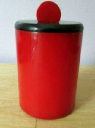 Bakelite Catalin Tall Round Box with Lid - Art Deco 2