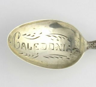 York Souvenir Spoon Caledonia Sterling Silver State Seal Vintage Collectors
