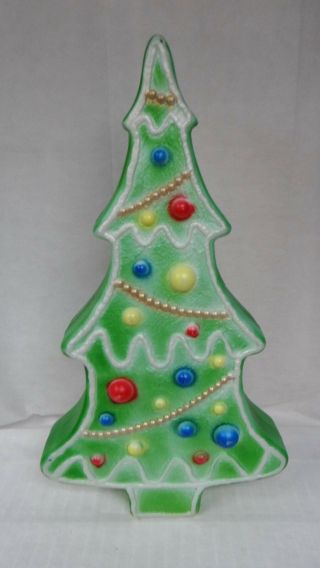 29 " Green Union Gingerbread Tree Lighted Christmas Blow Mold Outdoor Yard Decor