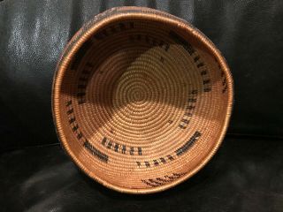 VERY FINE OLD MISSION SOUTHERN CALIFORNIA INDIAN BASKET SUMAC JUNCUS GOOD SIZE 10
