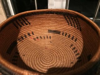 VERY FINE OLD MISSION SOUTHERN CALIFORNIA INDIAN BASKET SUMAC JUNCUS GOOD SIZE 5