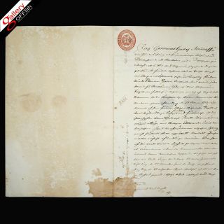 Royal Aminoff Russian Romanov Manuscript Royalty Signed Document Letter Wax Seal