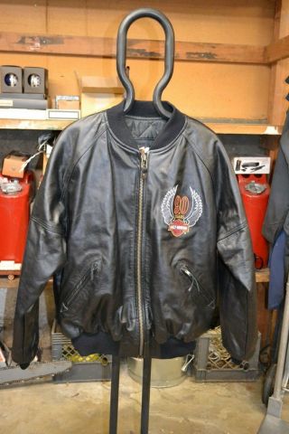 Harley - Davidson 90th Anniversary Leather Jacket Size Men 
