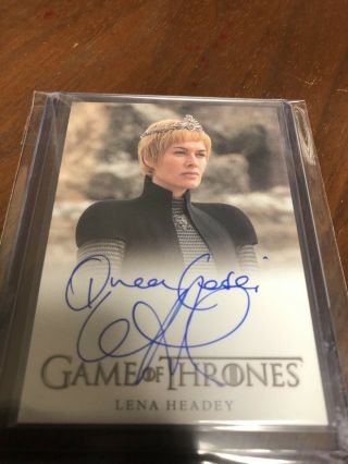 2019 Game Of Thrones Inflexions Lena Headey Inscription Auto Autograph Card