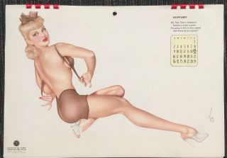 Complete Esquire Vargas Pinup Calendar 1944 - Highly Collectible
