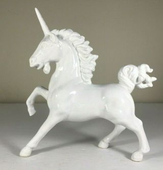 Vintage White Unicorn Porcelain Figure 7.  5 " Japan Ceramic Magic Mythical Fantasy
