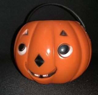 Vintage Halloween Plastic Kokomold? Jack O Lantern Halloween Candy Container